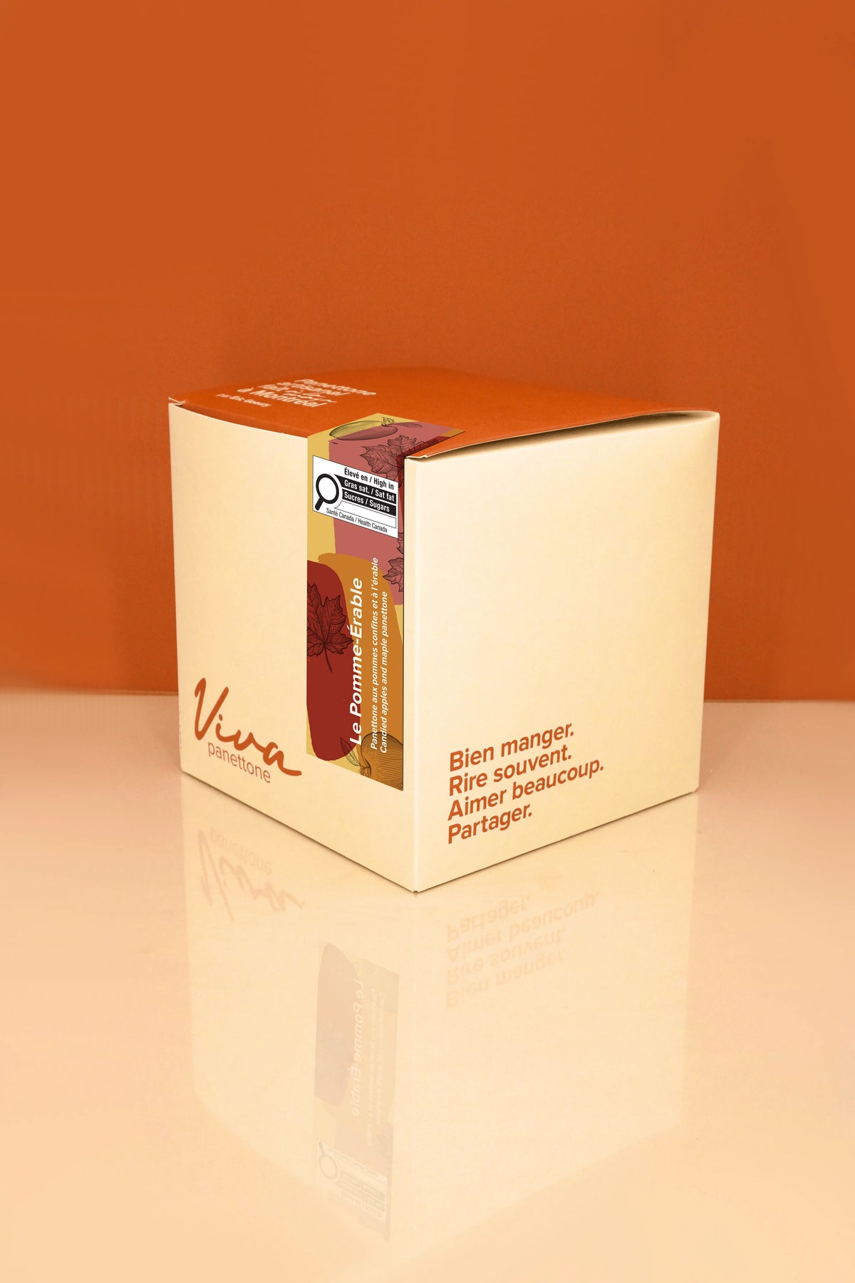 Le Pomme Érable - Boîte de panettone aux pommes confites et à l'érable du Québec