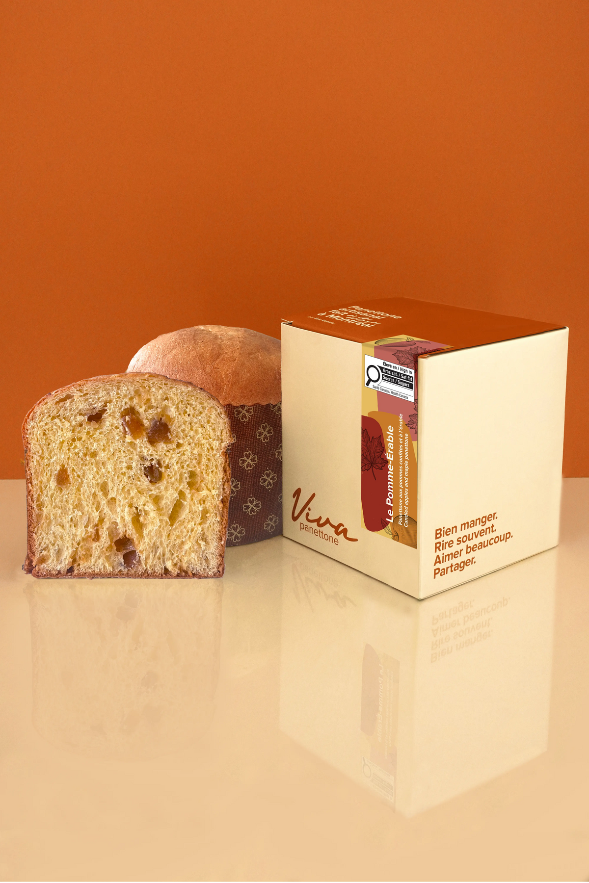 Le Pomme Érable - Panettone aux pommes confites et à l'érable du Québec