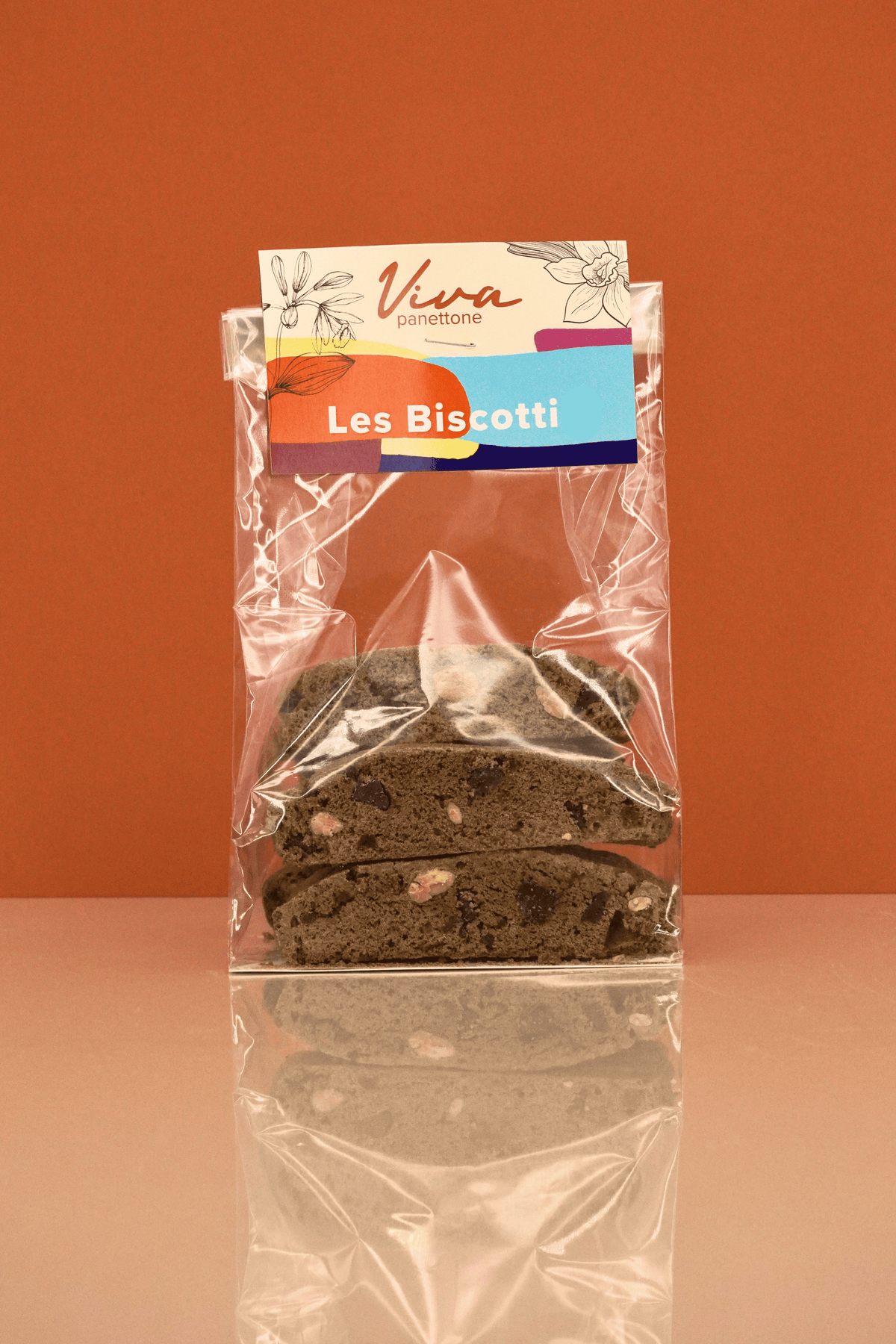Sachet de biscotti au chocolat et au café Viva panettone