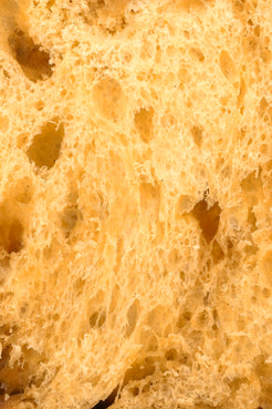 Gros plan sur la mie du panettone Le Bec Sucré à l'érable